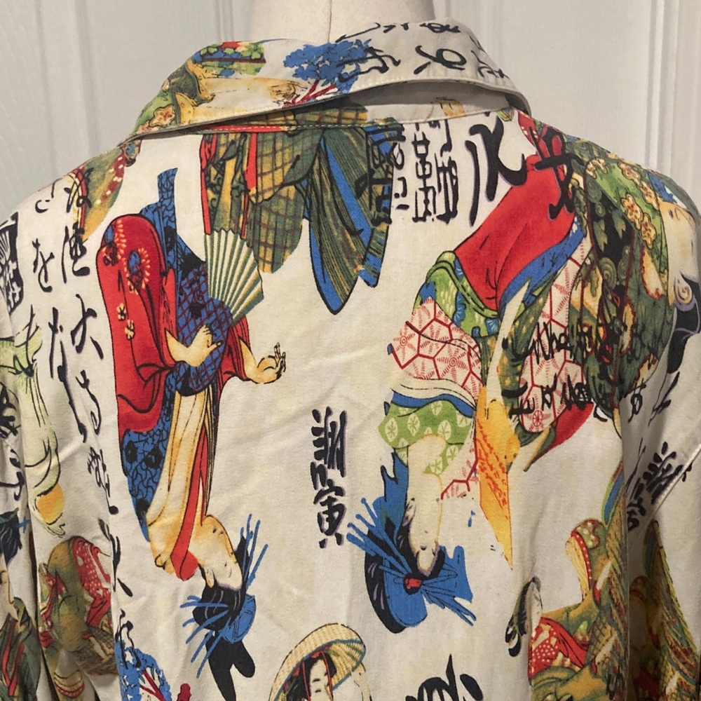 Tianello Japanese print shirt M geisha - Picture 5 of 11